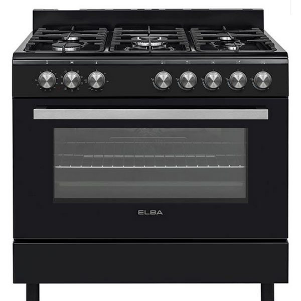 04_96CL827B_1 Elba 90cm 5 Burner Gas Stove With Electric Oven Black - 04/96CL827B - Image 1