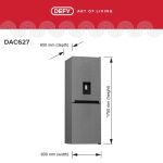 Defy 323L Fridge Freezer with Water Dispenser Satin Metallic - DAC627 - Image 2