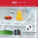 Defy 70cm Fridge/ Freezer Frost Free Naturelight Satin Metallic - DAC705 - Image 5