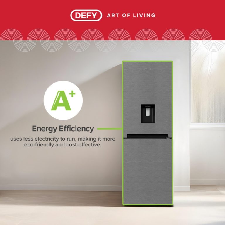 Dac449 Defy 245L Eco Fridge Freezer Satin Metallic - DAC449 - Nu Home