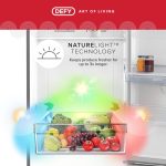 Defy 70cm Fridge/ Freezer Frost Free Naturelight Satin Metallic - DAC705 - Image 6