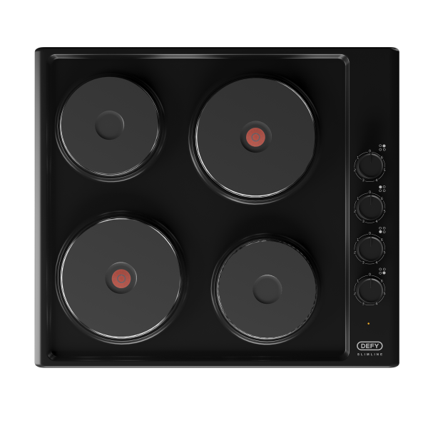 Defy 60cm Solid Plate Hob Black - DHD398