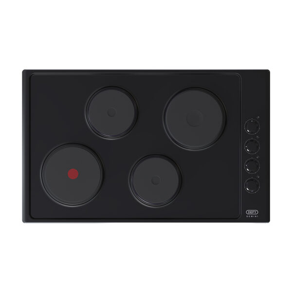 Defy 82cm Gemini Solid Plate Hob - Black DHD416