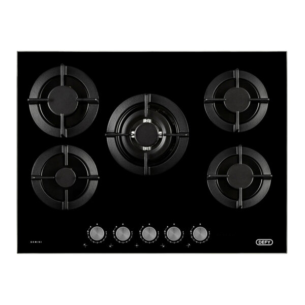 Defy 90cm Gemini Gas on Glass Hob Black - DHG905
