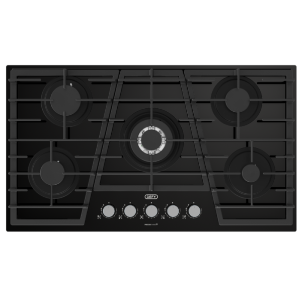Defy 90cm Gas on Glass Hob Black - DHG931