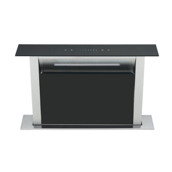 Falco 60cm Downdraft Cookerhood Black Glass - FAL60DDGBG