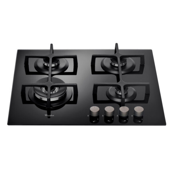 Whirlpool 60cm 4 Burner Gas on Glass Hob Black - GOA6423NB