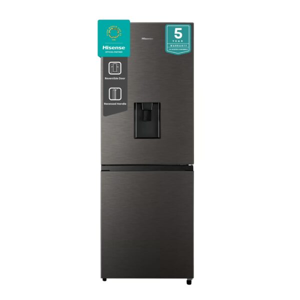 Hisense 222L Fridge Freezer with Water Dispenser Silver - H310BITWD