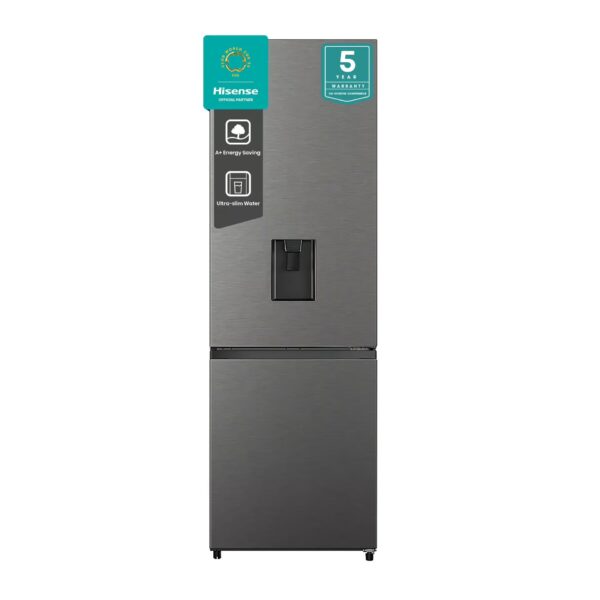 Hisense 347L Fridge Freezer with Water Dispenser Silver - H450BITWD
