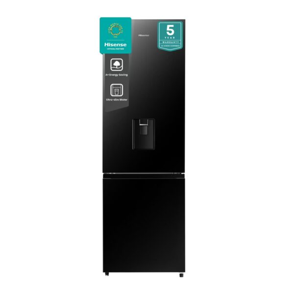 Hisense 347L Fridge Freezer with Water Dispenser Black - H450BMIBWD