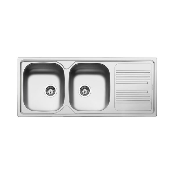 Smeg Two Bowl Kitchen Sink - Stainless Steel LYP116R