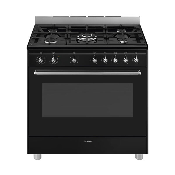 Smeg 90cm Full Gas Cooker Black - SSA91GGBL2