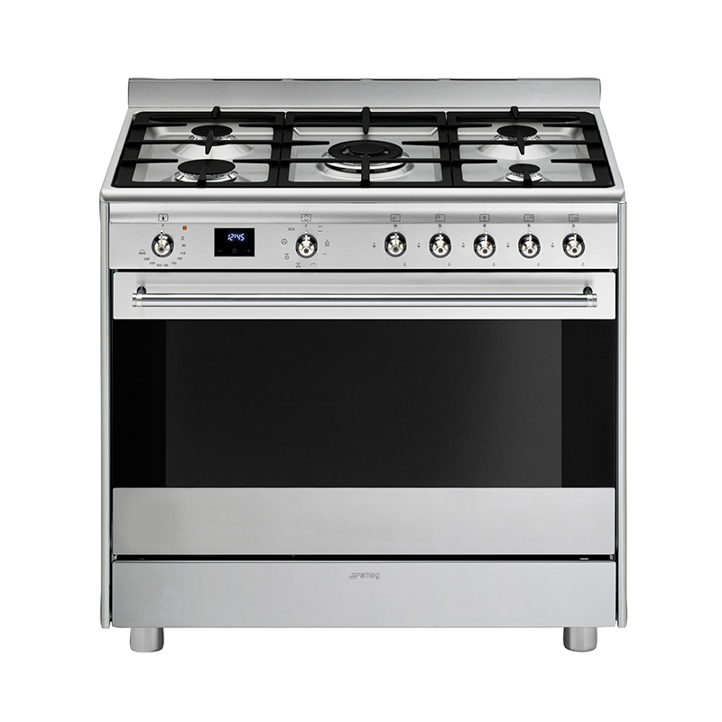 SSA91MAX2 Smeg 90cm Gas/Electric Cooker Stainless Steel - SSA91MAX2 - Image 1