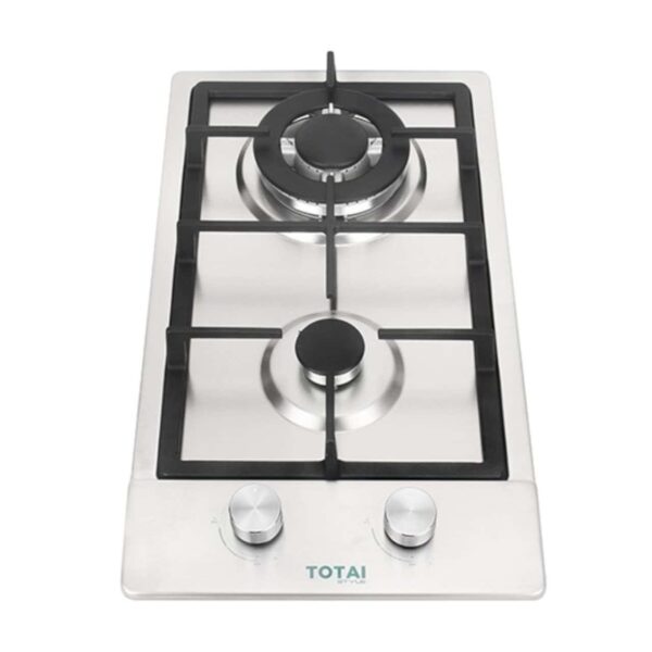 Totai 30cm 2 Burner Gas Hob Stainless Steel - 03/TS2BNRSS