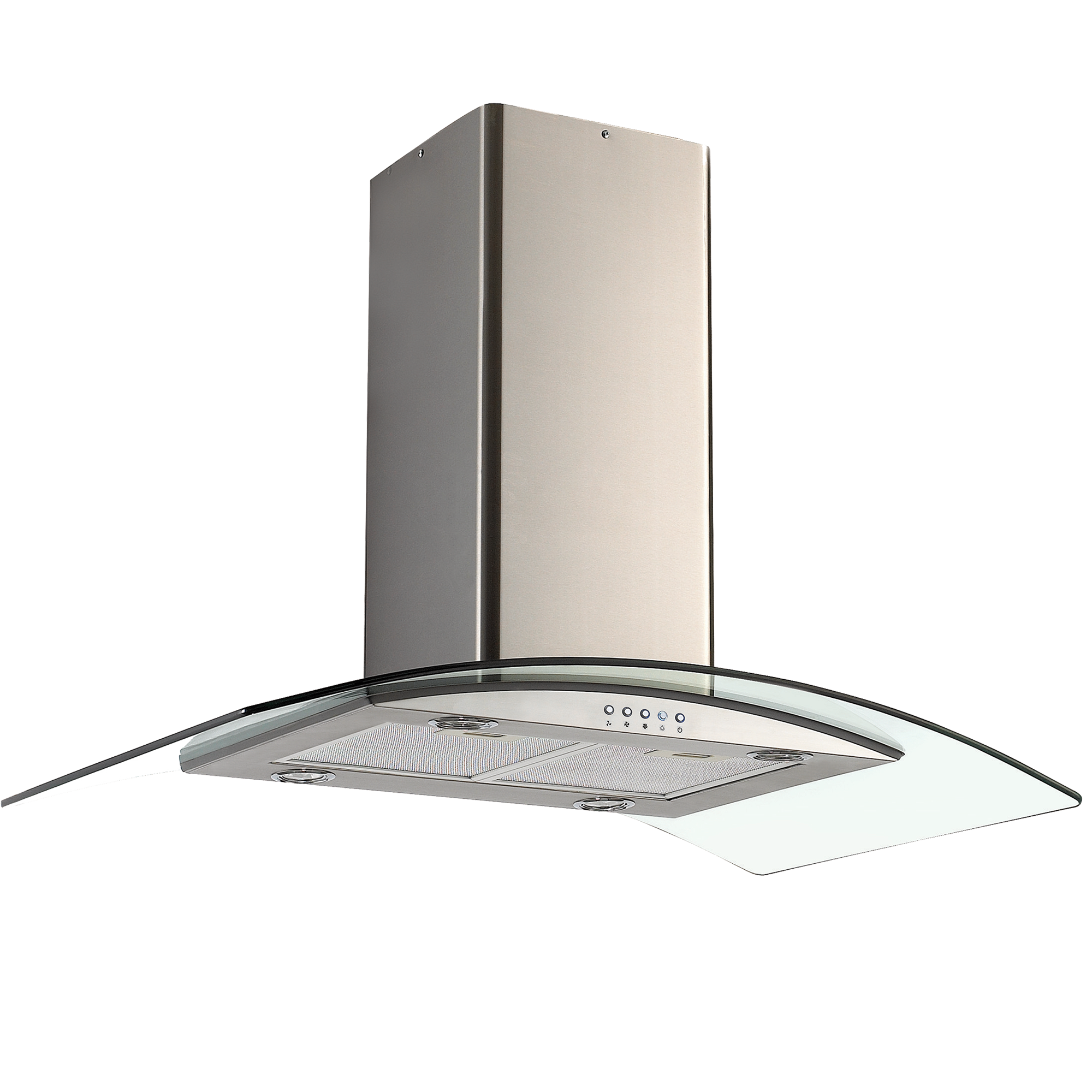 dch323 Defy 90cm Island Curved Glass Extractor - Inox DCH323 - Image 1