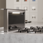 Falco 90cm Downdraft Cookerhood Black Glass - FAL90DDGBG - Image 2