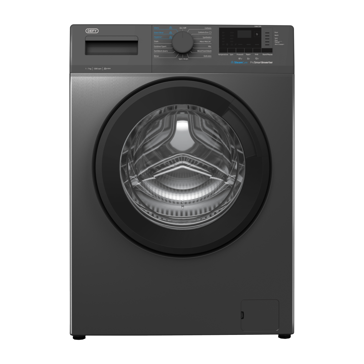 Defy 7kg Front Loader Manhattan Grey DAW394 Nu Home Defy 7kg Front Loader Manhattan Grey DAW394 Nu Home