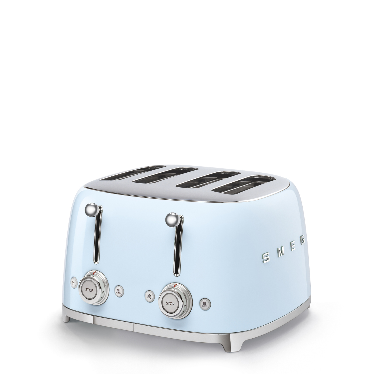TSF03PBEU SMEG 4 SLICE SQUARE TOASTER PASTEL BLUE - TSF03PB - Image 1