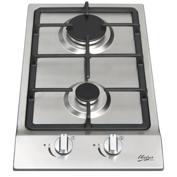 Univa 2 Burner Gas Hob Stainless Steel - UGH02SS