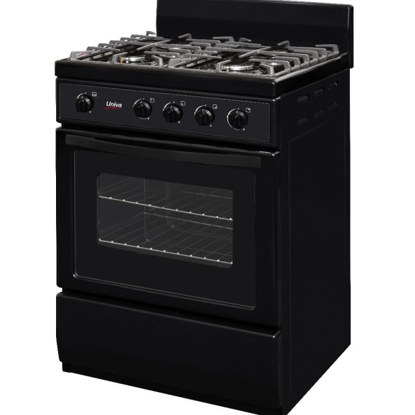 Univa 4 Burner Full Gas Stove Black - UG016B1