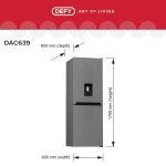 Defy 60cm 302L Bottom Freezer Fridge Frost Free Satin Metallic - DAC639 - Image 2