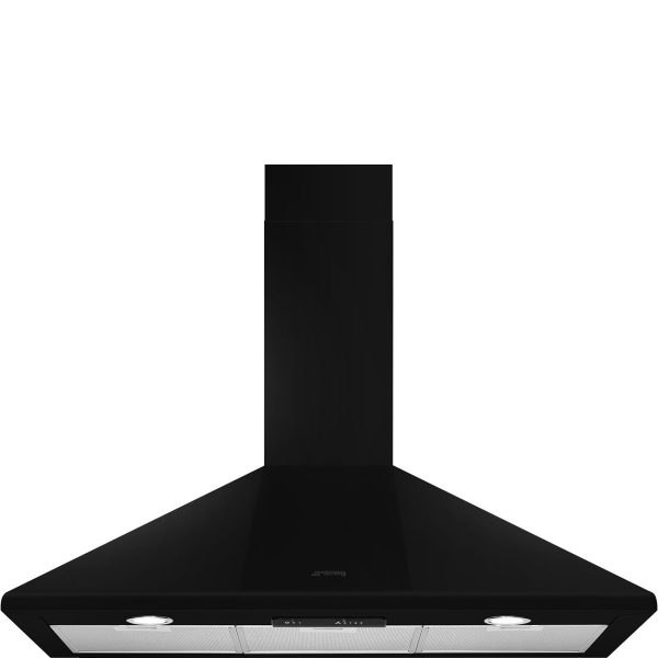 Smeg 90cm Black Chimney Cookerhood - KSED95BL