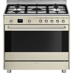 Smeg 90cm 5 Burner Gas Electric Oven Cooker Cream - SSA91MAP2