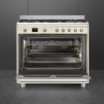 Smeg 90cm 5 Burner Gas Electric Oven Cooker Cream - SSA91MAP2 - Image 4
