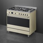Smeg 90cm 5 Burner Gas Electric Oven Cooker Cream - SSA91MAP2 - Image 3