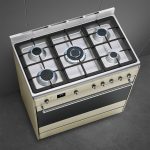 Smeg 90cm 5 Burner Gas Electric Oven Cooker Cream - SSA91MAP2 - Image 2