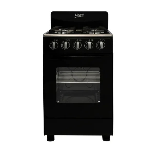 Univa Freestanding 50x50 Full Gas Stove Black - UG555