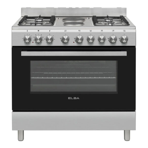 Elba 90cm 4 Burner Gas 2 Plate Electric Stove with Electric oven S/S - 04/96CL727