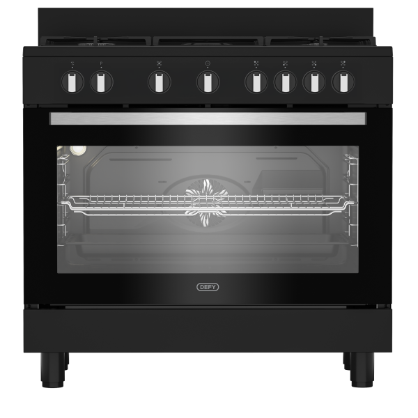 Defy 90cm Gas Electric Range Cooker Black -DGS90GEB
