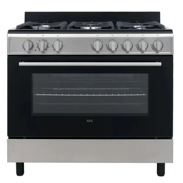 AEG 90cm Black Stainless Steel Gas / Electric Cooker - AEGZA90GES1