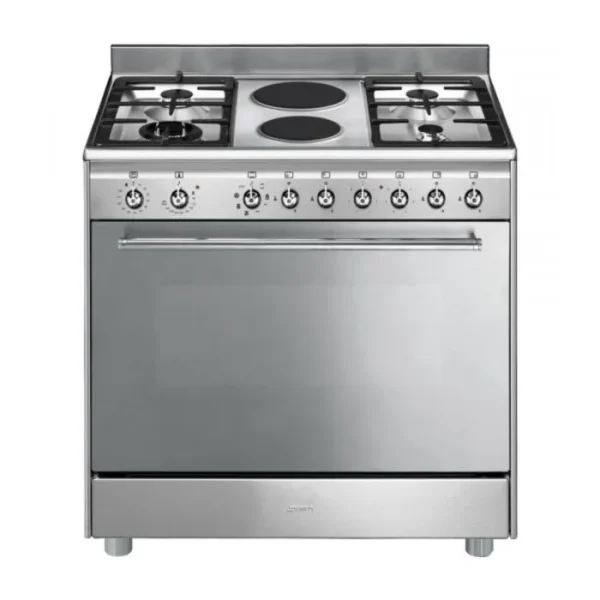 Smeg 90cm Stainless Steel Gas Electric Stove - SSA92MAX9