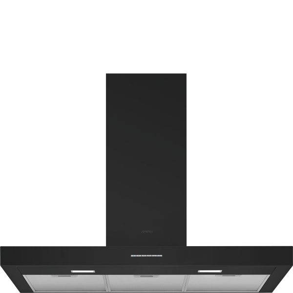 Smeg 90cm Wall Hood Extractor Matt Black - KBT900NE
