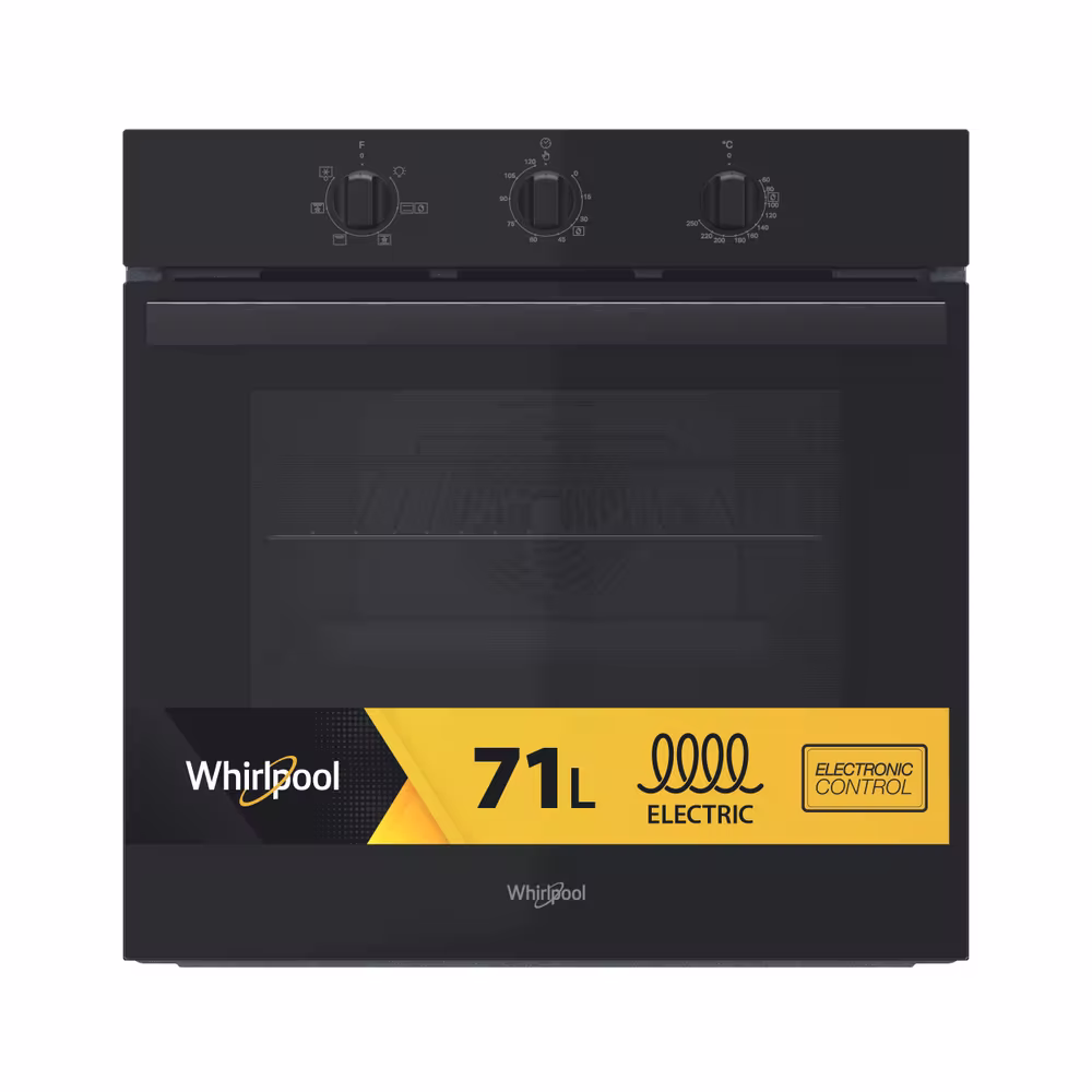 omr35hr0b-ovens Whirlpool 60cm Built-in Black Oven - OMR35HR0B - Image 1